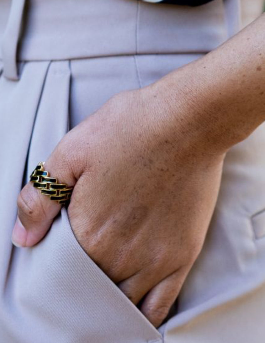 Arielle Woven Enamel Ring