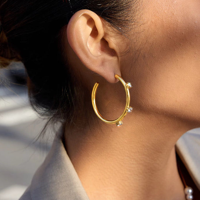 Savina Crystal Hoops