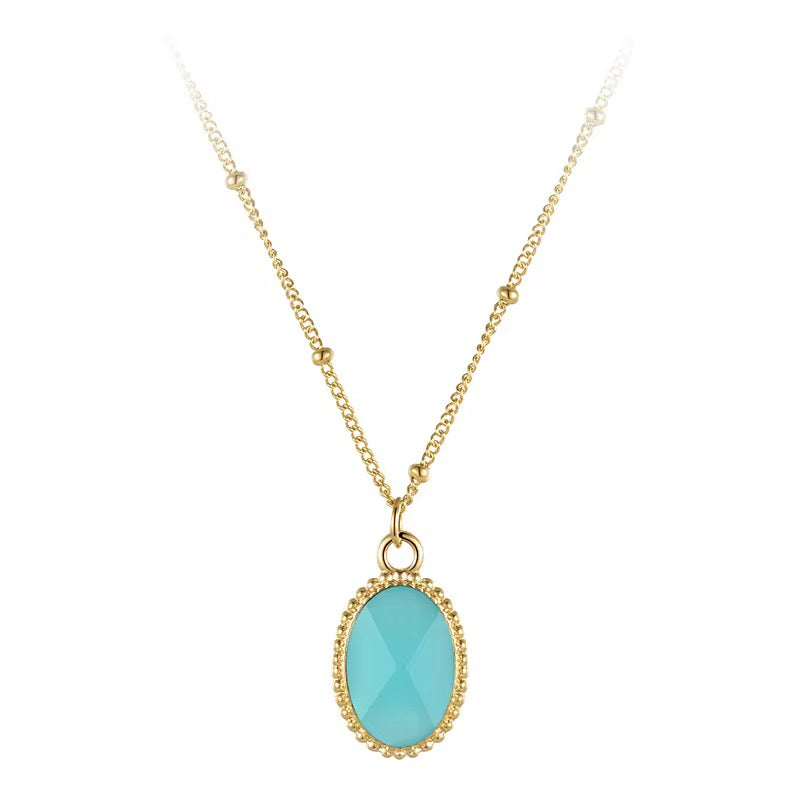 Aqua Pendant Necklace