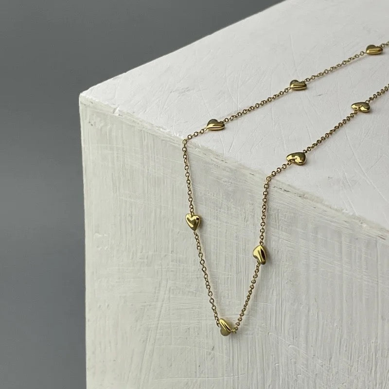 Golden Heartline Necklace