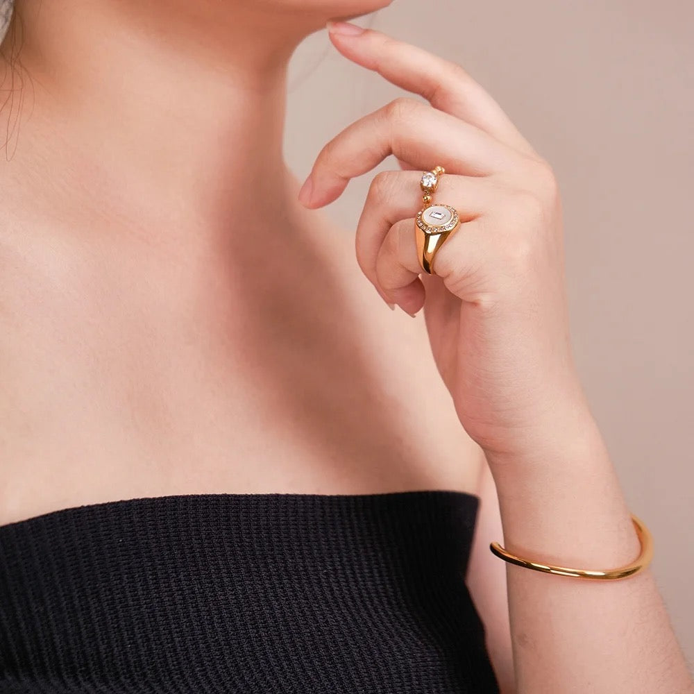 Crescent Curve Open Bracelet