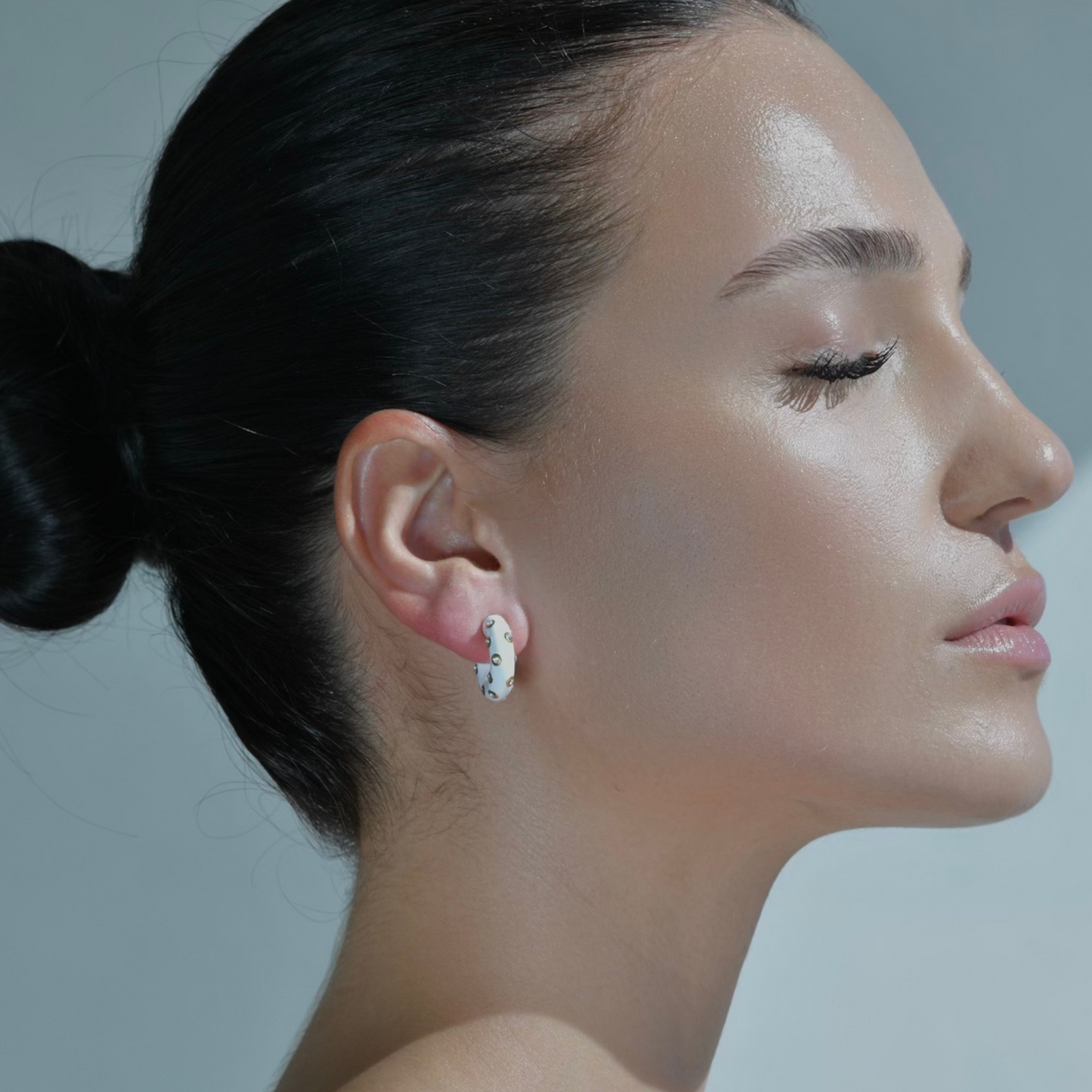 Luxe Enamel Hoop Earrings