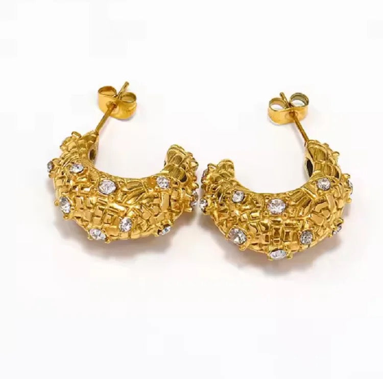 Aurelia Crystal Hoops