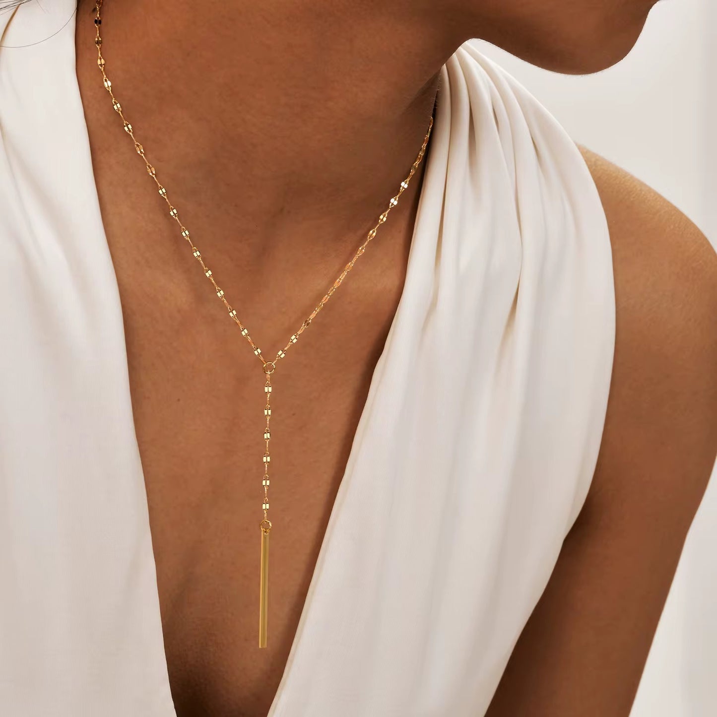 Georgina Drop Bar Necklace