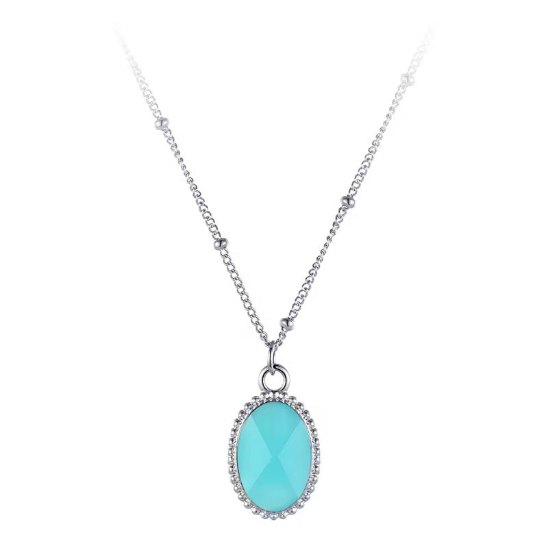 Aqua Pendant Necklace