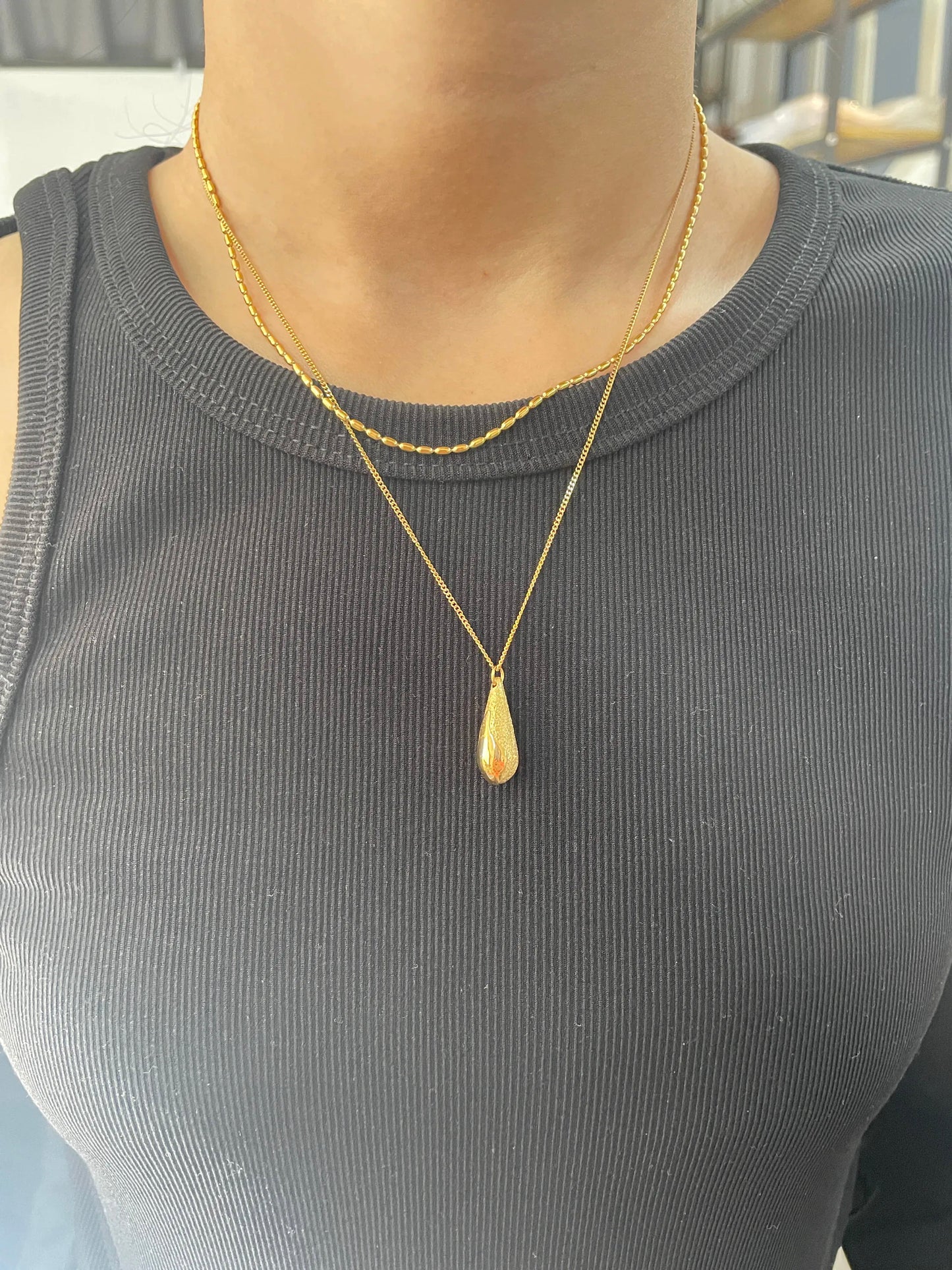 Golden Teardrop Necklace