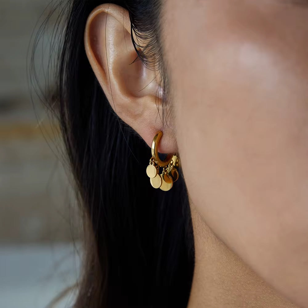 Elyna Disc Hoops