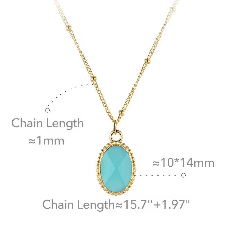 Aqua Pendant Necklace