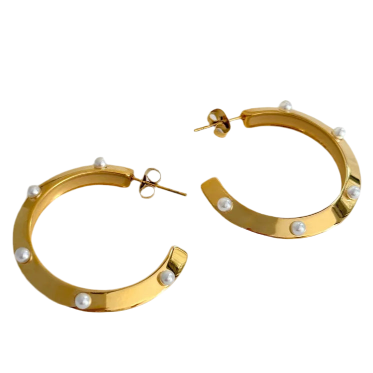 Perle Hoop Earrings
