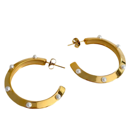 Perle Hoop Earrings