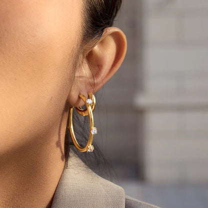 Savina Crystal Hoops