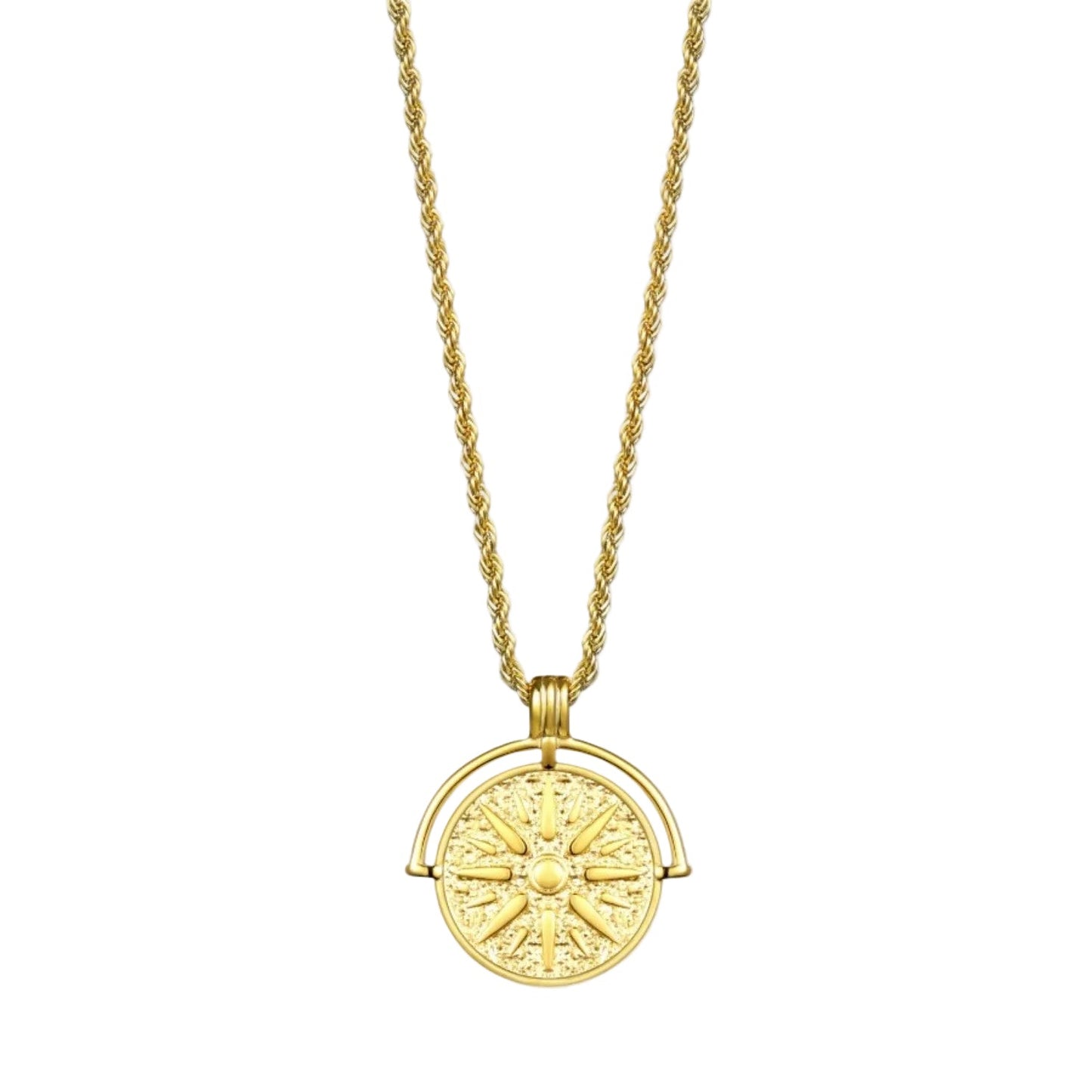 Golden Hour Compass Necklace