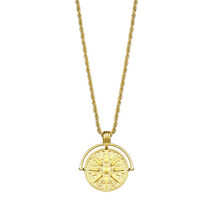 Golden Hour Compass Necklace