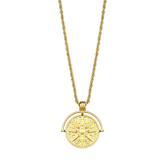 Golden Hour Compass Necklace