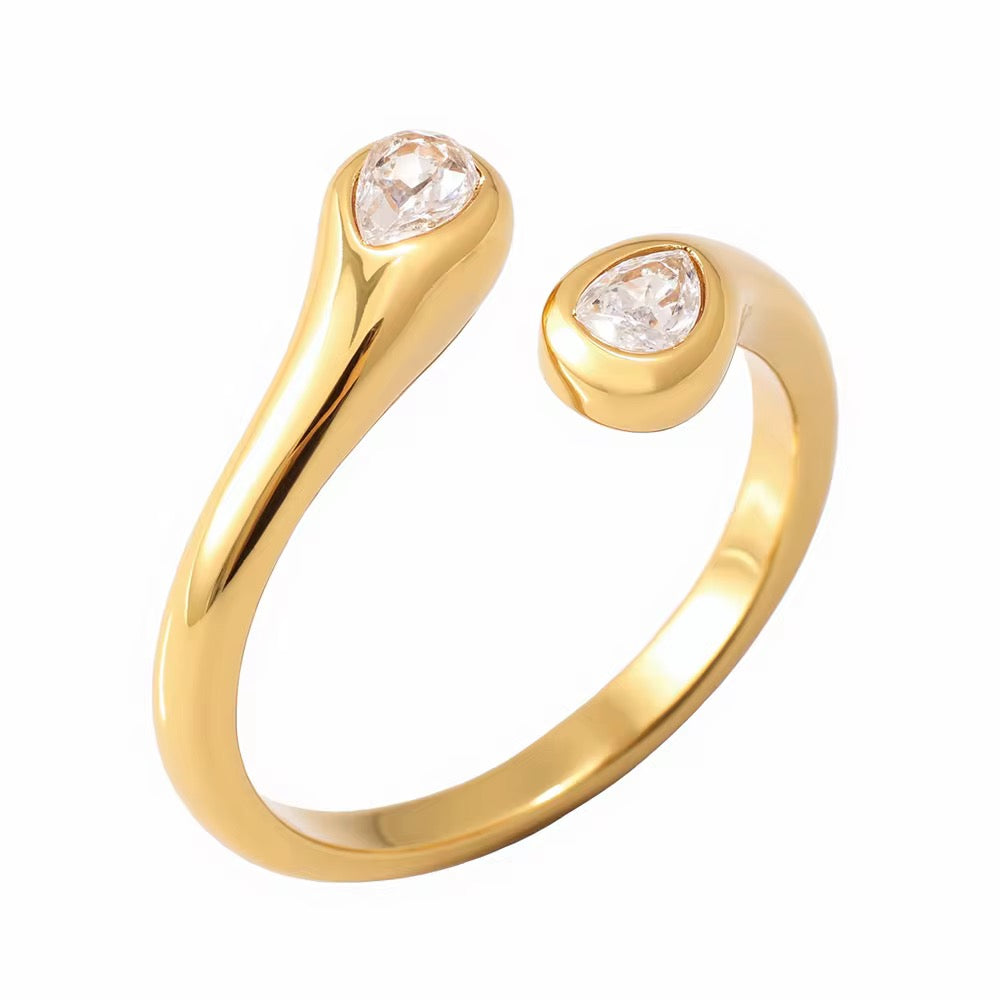 Liora Open Teardrop Ring
