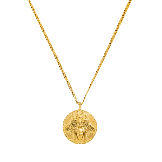 Meliora Bee Medallion Necklace