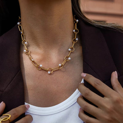 Maren Link & Pearl Necklace