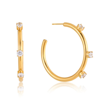 Savina Crystal Hoops