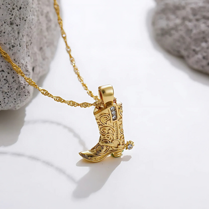 Rodeo Charm Boot Necklace