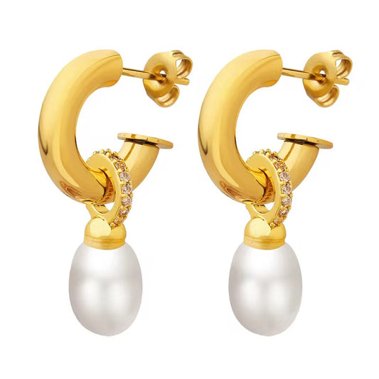 Soft Power Pearl Hoops