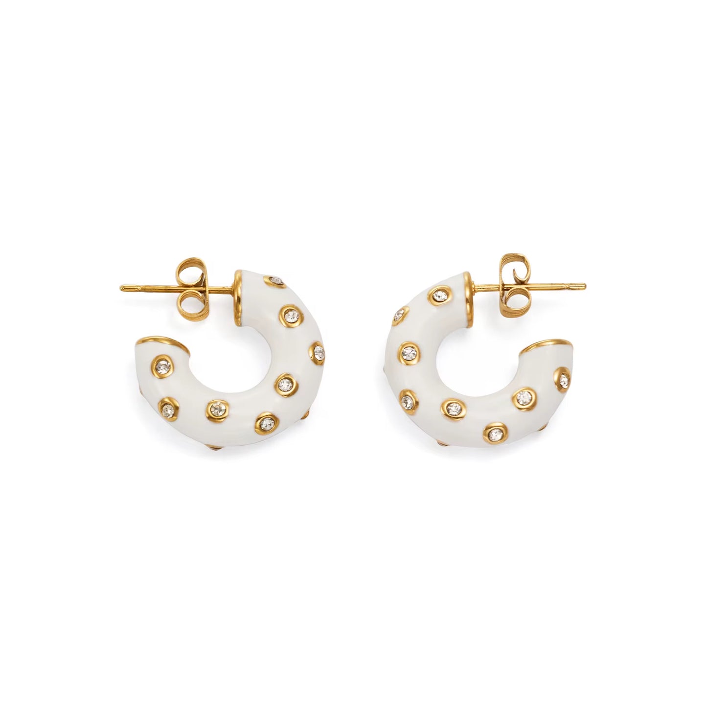Luxe Enamel Hoop Earrings