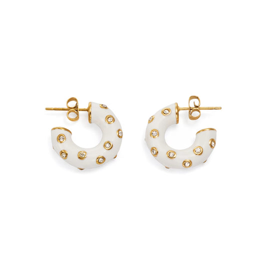 Luxe Enamel Hoop Earrings