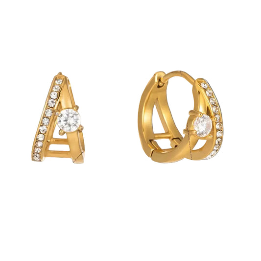Alina Crystal Hoops