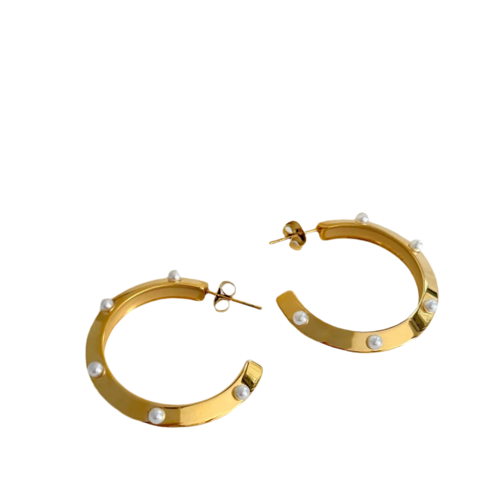 Perle Hoop Earrings