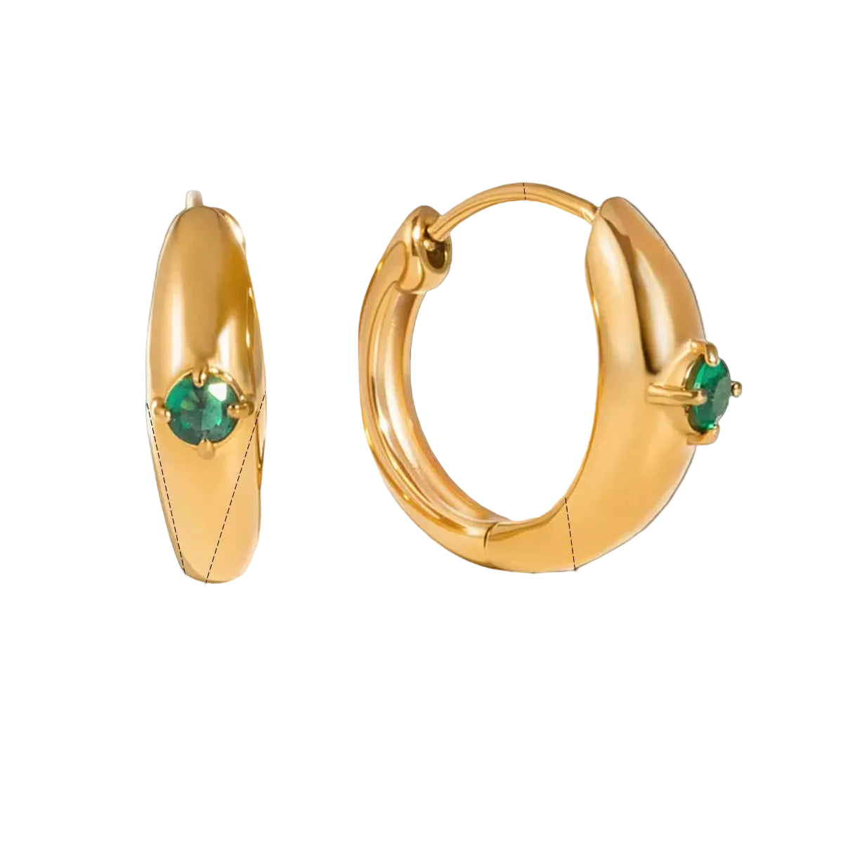 Emerald Whisper Hoops