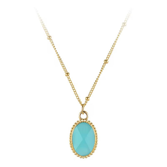 Aqua Pendant Necklace