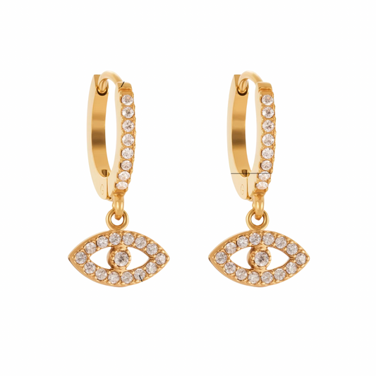 Veora Evil Eye Hoops