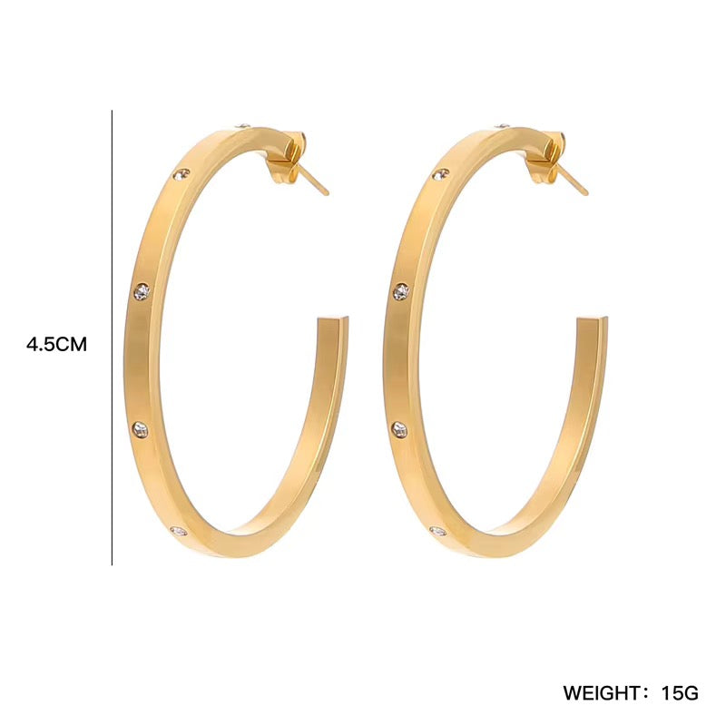 Stella Crystal Hoops