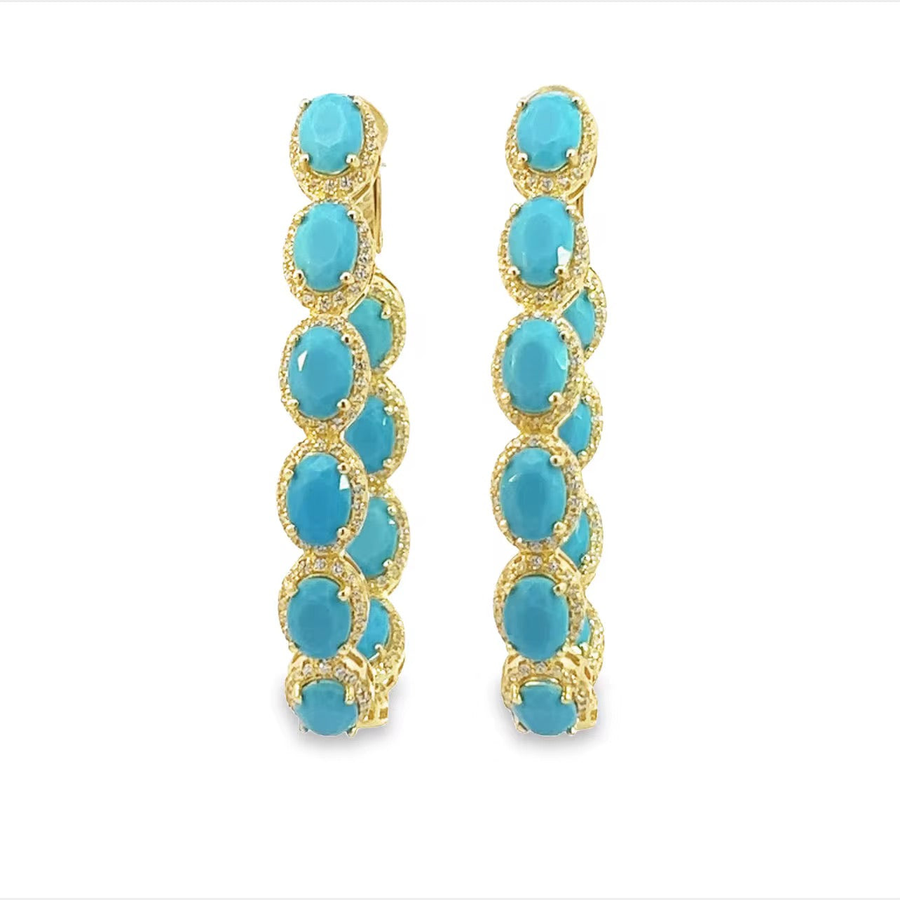 Capri Azure Hoops