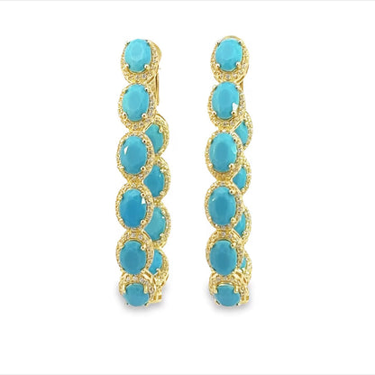 Capri Azure Hoops