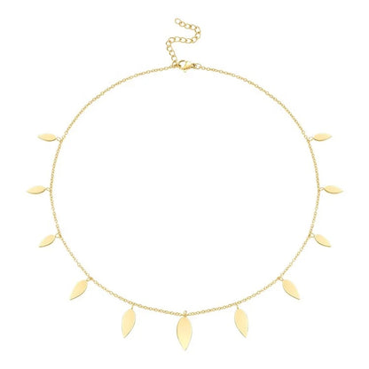 Reflective Leaf Necklace
