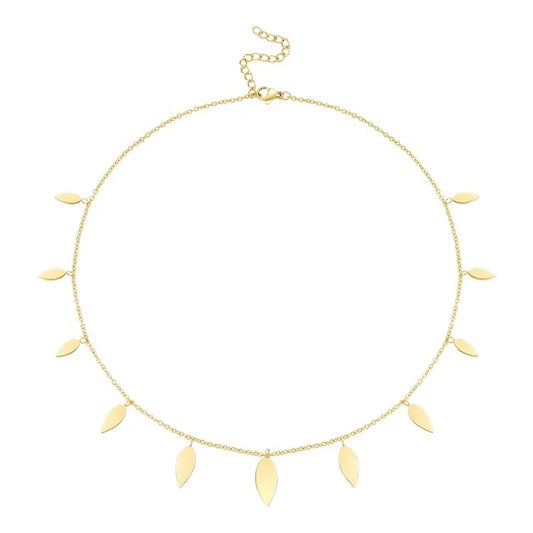 Reflective Leaf Necklace