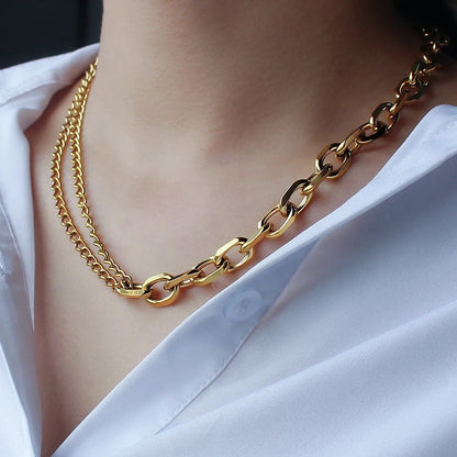 Dual Chain Link Necklace
