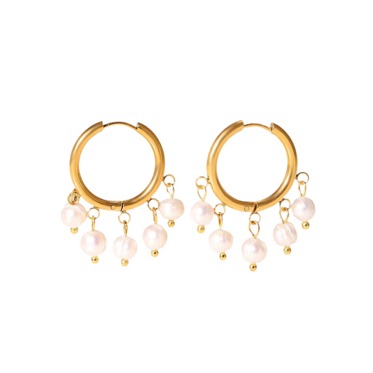 Paloma Pearl Hoops