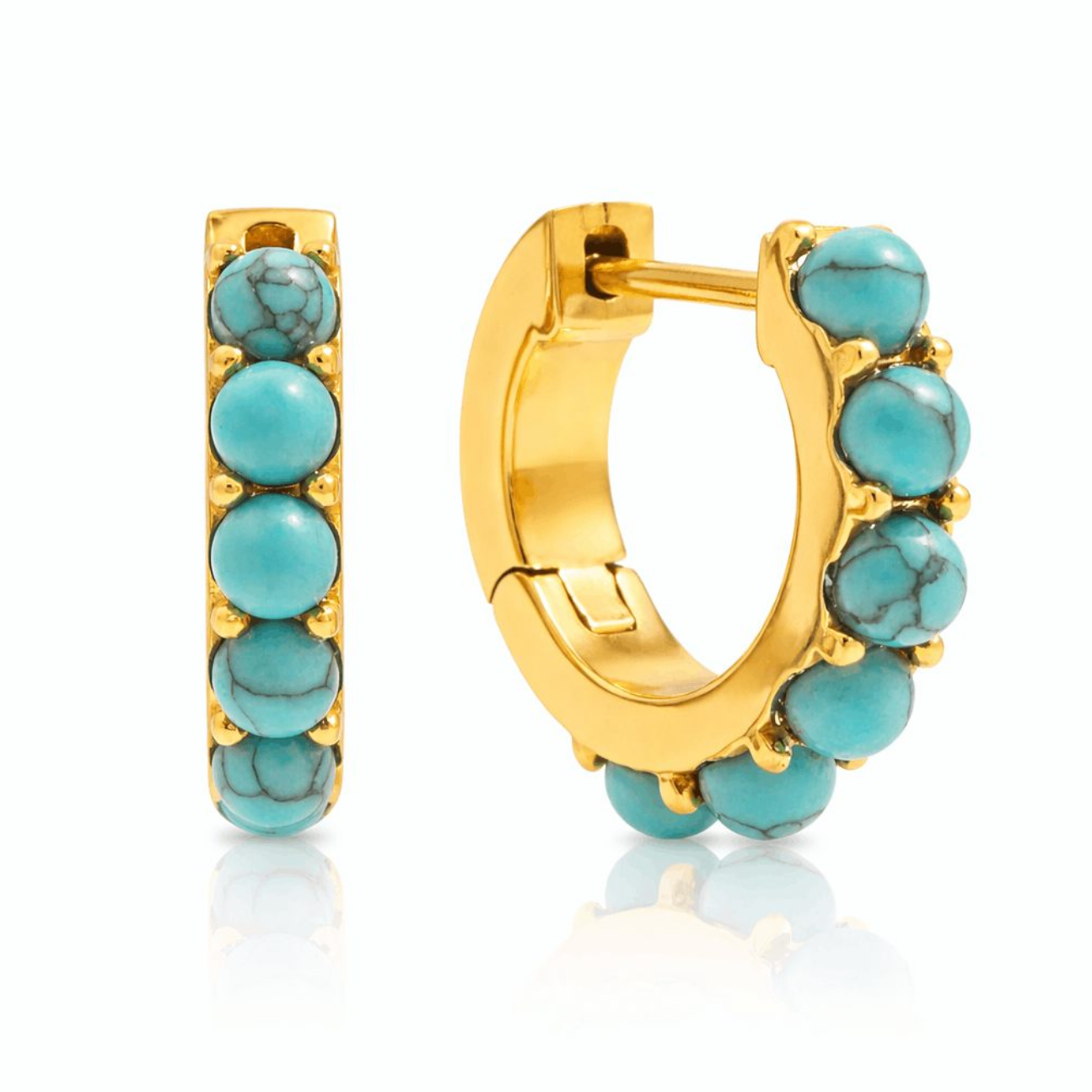 Santorini Turquoise Hoops