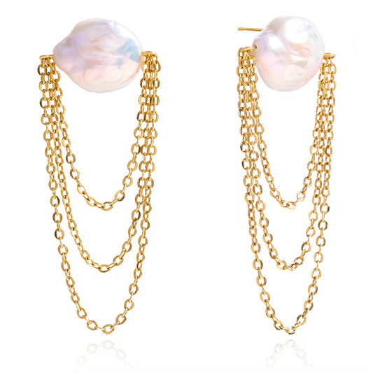 Jenay Pearl Cascade Earrings