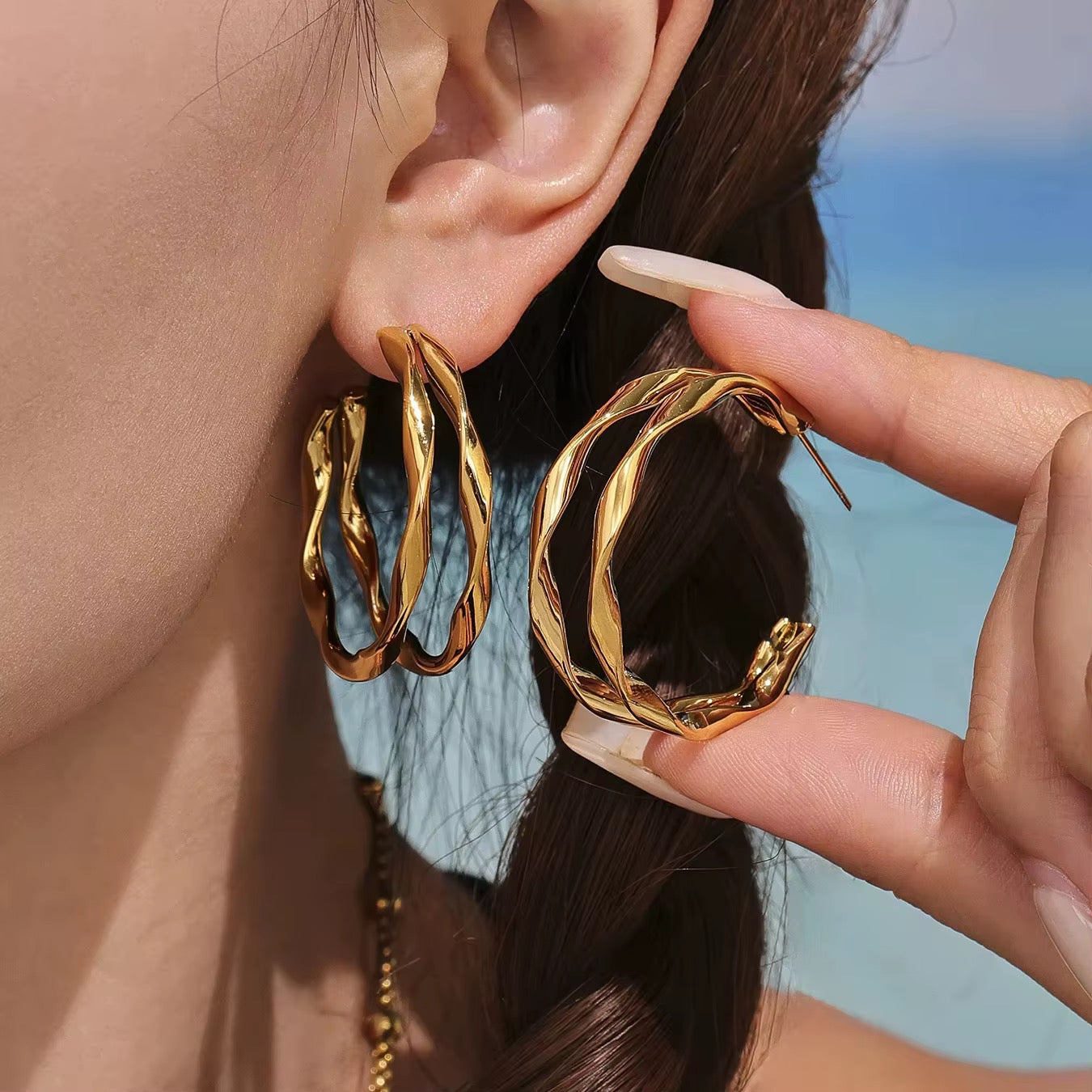Marina Twist Hoops