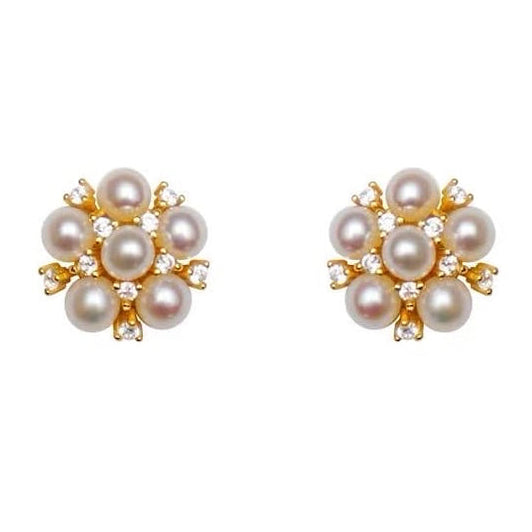 Pearl Cluster Earrings
