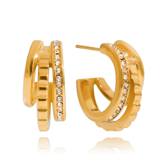 Melina Triple Hoops