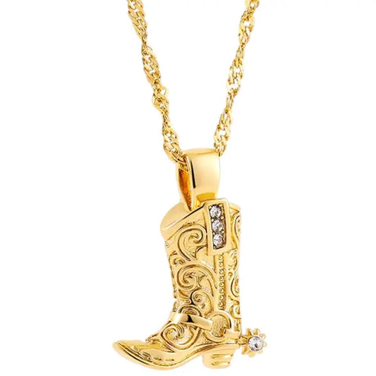 Rodeo Charm Boot Necklace