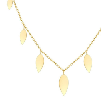 Reflective Leaf Necklace