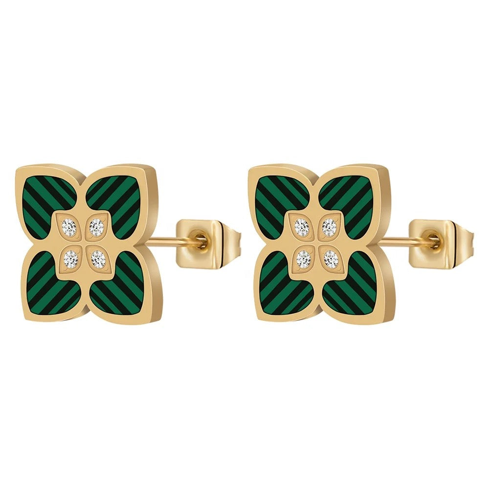 Emerald Bloom Earrings