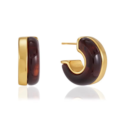 Espresso Glow Hoops