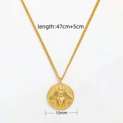 Meliora Bee Medallion Necklace