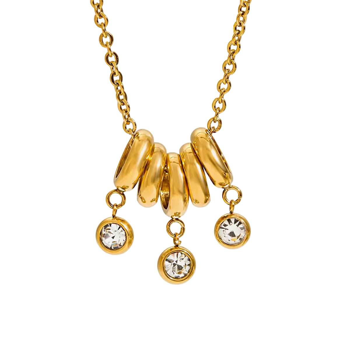 Celeste Charm Cluster Necklace