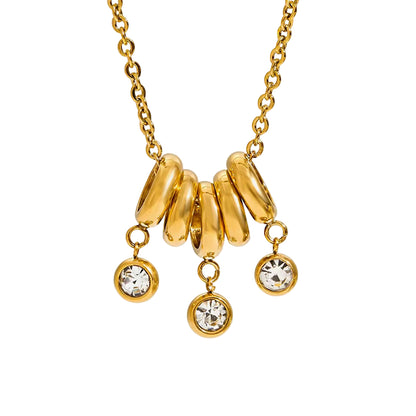 Celeste Charm Cluster Necklace